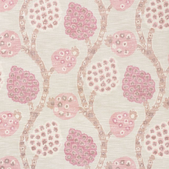Annabel Warp Print Rose 177990 by Schumacher Fabric Schumacher Fabric Annabel Warp Print Rose 177990Fabric COTTON 100% INDIA </p><p>Repeat: H: HORZ. 26" (66CM) , V: VERT. 27 1/2" (70CM) 53 - Fabric Carolina -