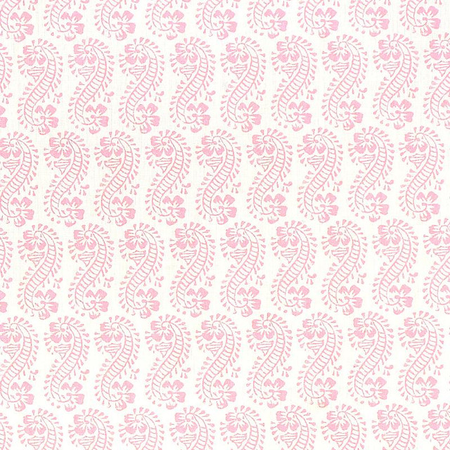 Lani Pink 179182 by Schumacher Designer Fabric Molly Mahon 3.38" - Swanky Fabrics -