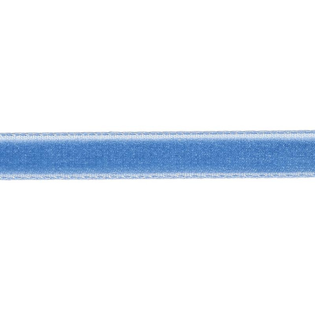 Velvet Tape Narrow Cadet 80923 by Schumacher Designer Trim Perfect Basics: Velvet Tapes - Swanky Fabrics -