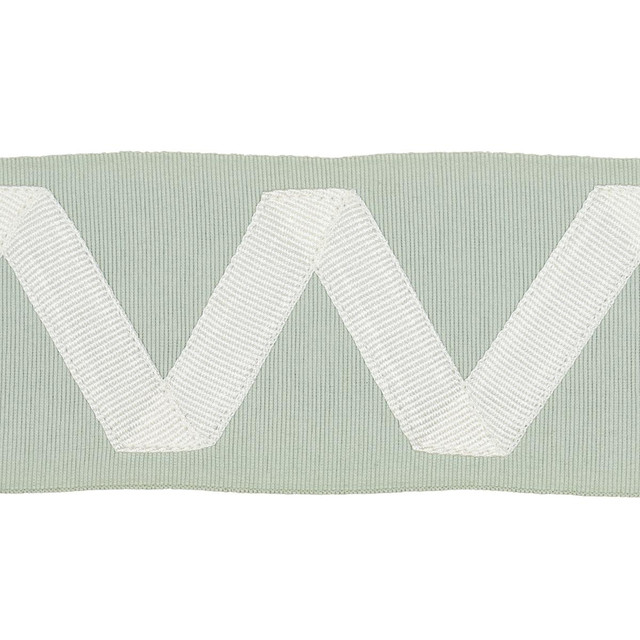 Legere Appliqu Tape Ivory On Seaglass 80872 by Schumacher Designer Trim Embroidered And Embellished Trims 2.6" - Swanky Fabrics - Legere Appliqu Tape Ivory On Seaglass 80872 by Schumacher Designer Trim Embroidered And Embellished Trims 2.6" - Swanky Fabrics -