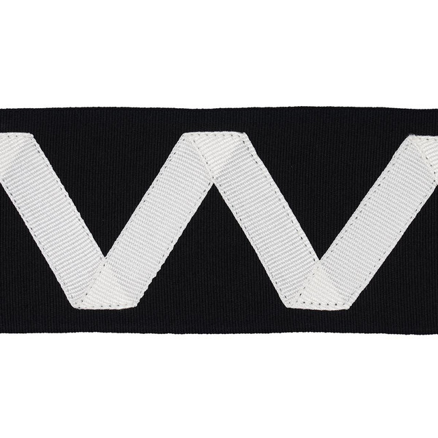 Legere Appliqu Tape Ivory On Black 80871 by Schumacher Designer Trim Embroidered And Embellished Trims 2.6" - Swanky Fabrics - Legere Appliqu Tape Ivory On Black 80871 by Schumacher Designer Trim Embroidered And Embellished Trims 2.6" - Swanky Fabrics -