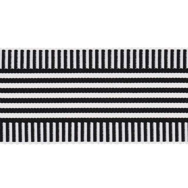 Keket Stripe Tape Black 81692 by Schumacher Designer Trim Victor Glemaud - Swanky Fabrics - Keket Stripe Tape Black 81692 by Schumacher Designer Trim Victor Glemaud - Swanky Fabrics -