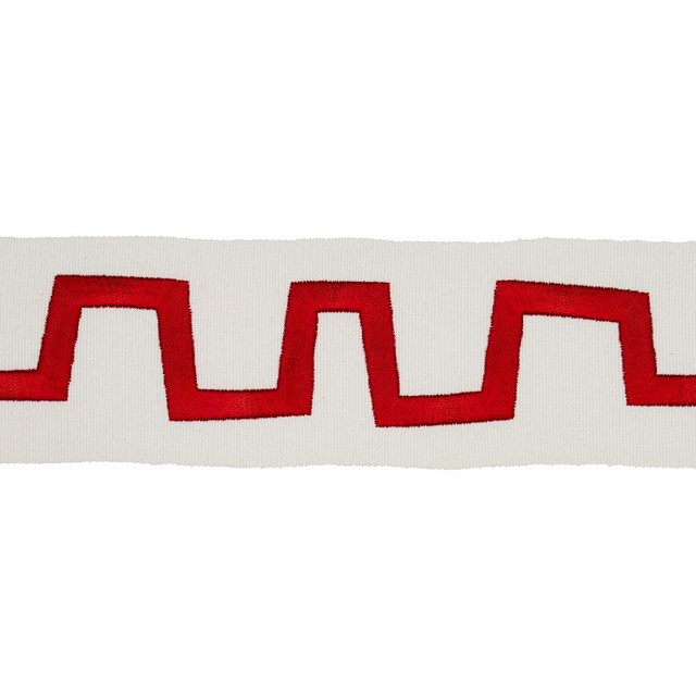 Corbu Tape Red 81772 by Schumacher Designer Trim David Kaihoi 2.5" - Swanky Fabrics - Corbu Tape Red 81772 by Schumacher Designer Trim David Kaihoi 2.5" - Swanky Fabrics -