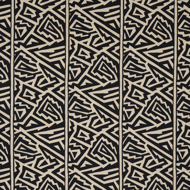 Jagged Maze Black 180320 by Schumacher Fabric Schumacher Fabric Jagged Maze Black 180320Fabric COTTON 100% INDIA </p><p>Repeat: H: HORZ. 7 5/7" (20CM), V: VERT. 11 3/4" (30CM) 52" (132CM) - Fabric Carolina - Jagged Maze Black 180320 by Schumacher Fabric Schumacher Fabric Jagged Maze Black 180320Fabric COTTON 100% INDIA </p><p>Repeat: H: HORZ. 7 5/7" (20CM), V: VERT. 11 3/4" (30CM) 52" (132CM) - Fabric Carolina -