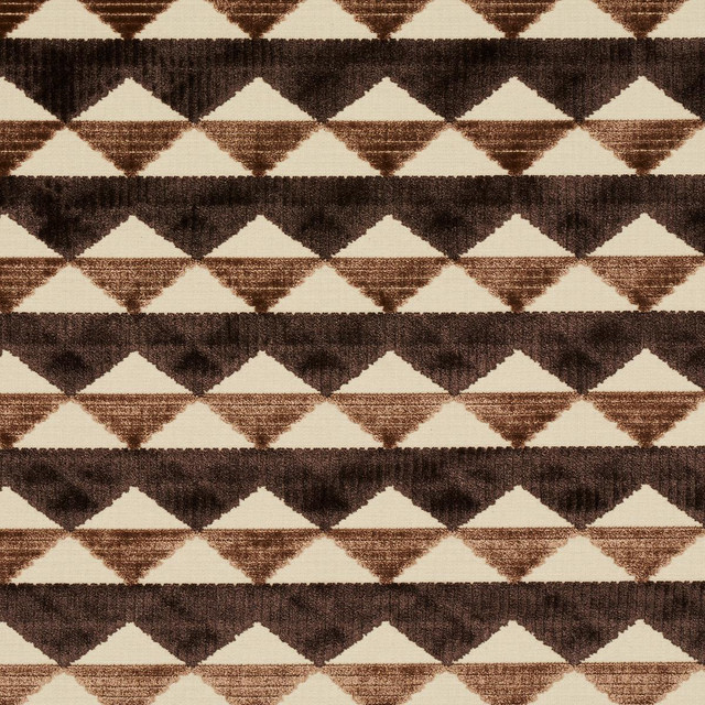 Ridge Line Velvet Brown 81821 by Schumacher Designer Fabric David Kaihoi 2.75" - Swanky Fabrics - Ridge Line Velvet Brown 81821 by Schumacher Designer Fabric David Kaihoi 2.75" - Swanky Fabrics -