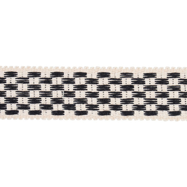 Crawford Check Tape Medium Basalt 81633 by Schumacher Designer Trim Williamsburg - Swanky Fabrics - Crawford Check Tape Medium Basalt 81633 by Schumacher Designer Trim Williamsburg - Swanky Fabrics -