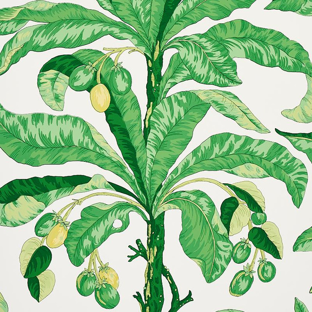 Blair House Palm Green 5004064 by Schumacher Designer Wallpaper Copacabana 27.0" - Swanky Fabrics - Blair House Palm Green 5004064 by Schumacher Designer Wallpaper Copacabana 27.0" - Swanky Fabrics -