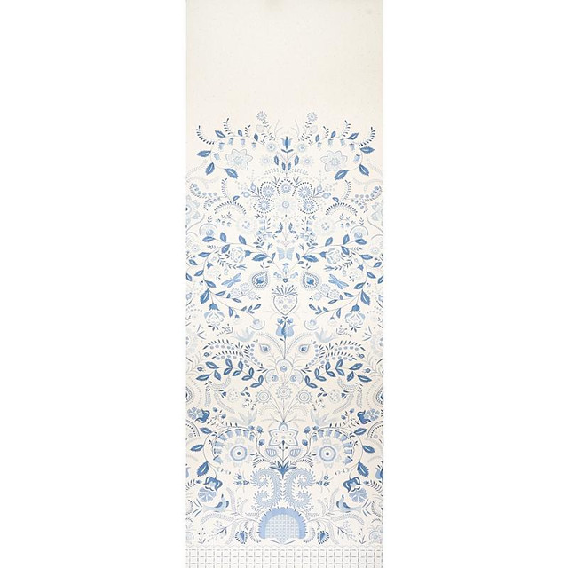 Orla Panel Blue 5012151 by Schumacher Designer Wallpaper Bohemia 54.0" - Swanky Fabrics - Orla Panel Blue 5012151 by Schumacher Designer Wallpaper Bohemia 54.0" - Swanky Fabrics -