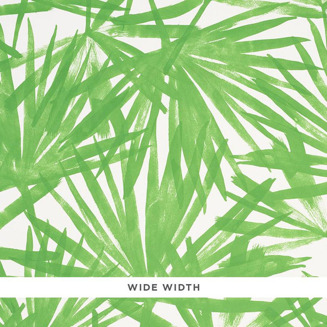 Sunlit Palm Green 5010560 by Schumacher Designer Wallpaper Tropicana 27.0" - Swanky Fabrics -