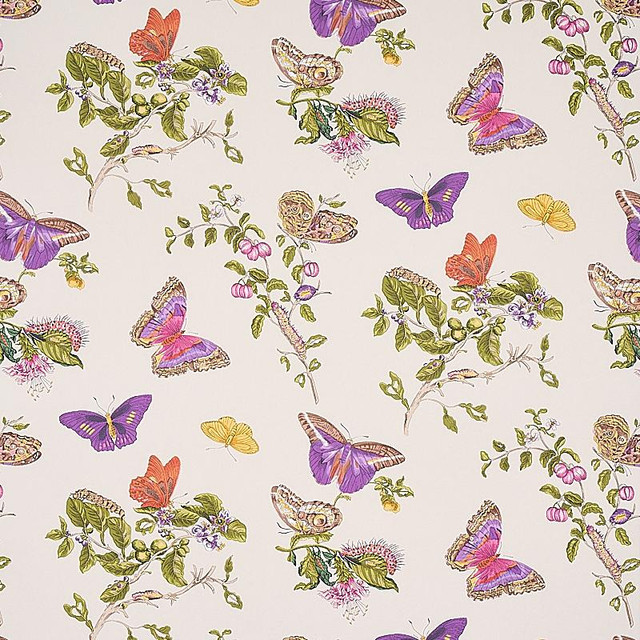 Baudin Butterfly Purple 5010692 by Schumacher Designer Wallpaper Signature Schumacher 26.78" - Swanky Fabrics - Baudin Butterfly Purple 5010692 by Schumacher Designer Wallpaper Signature Schumacher 26.78" - Swanky Fabrics -