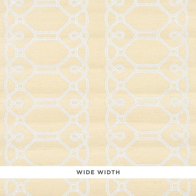 Ziz Embroidered Sisal Neutral 5011471 by Schumacher Designer Wallpaper Happy Together 15.75" - Swanky Fabrics - Ziz Embroidered Sisal Neutral 5011471 by Schumacher Designer Wallpaper Happy Together 15.75" - Swanky Fabrics -