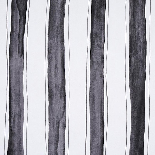 Tracing Stripes Black 5012172 by Schumacher Designer Wallpaper New Wave: Black & White 54.0" - Swanky Fabrics - Tracing Stripes Black 5012172 by Schumacher Designer Wallpaper New Wave: Black & White 54.0" - Swanky Fabrics -