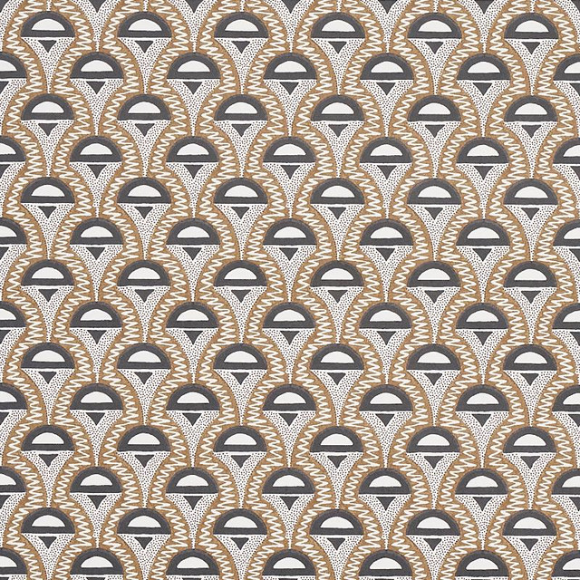 Abelino Camel & Black 5012080 by Schumacher Designer Wallpaper Copacabana 3.0" - Swanky Fabrics - Abelino Camel & Black 5012080 by Schumacher Designer Wallpaper Copacabana 3.0" - Swanky Fabrics -