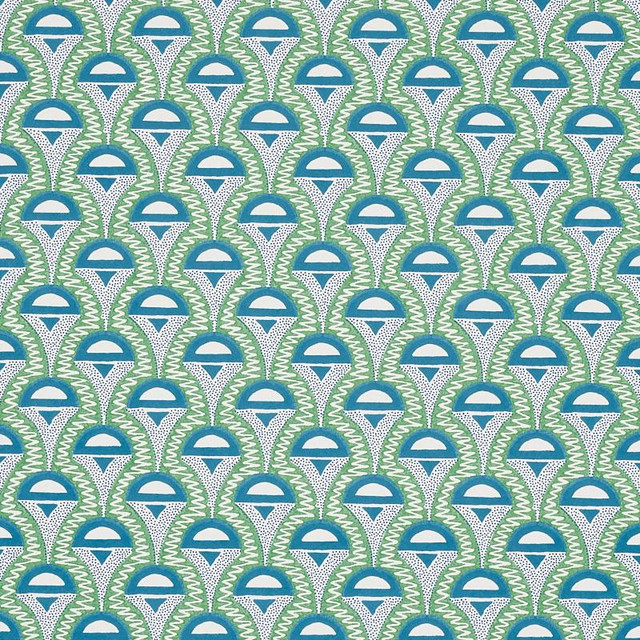 Abelino Green & Peacock 5012082 by Schumacher Designer Wallpaper Copacabana 3.0" - Swanky Fabrics - Abelino Green & Peacock 5012082 by Schumacher Designer Wallpaper Copacabana 3.0" - Swanky Fabrics -