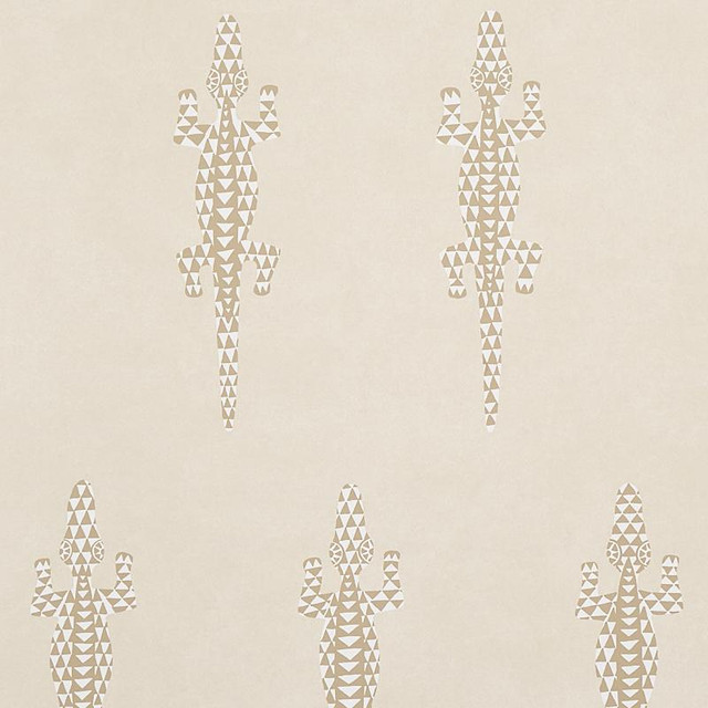 Baracoa Neutral 5012101 by Schumacher Designer Wallpaper Copacabana 27.0" - Swanky Fabrics -