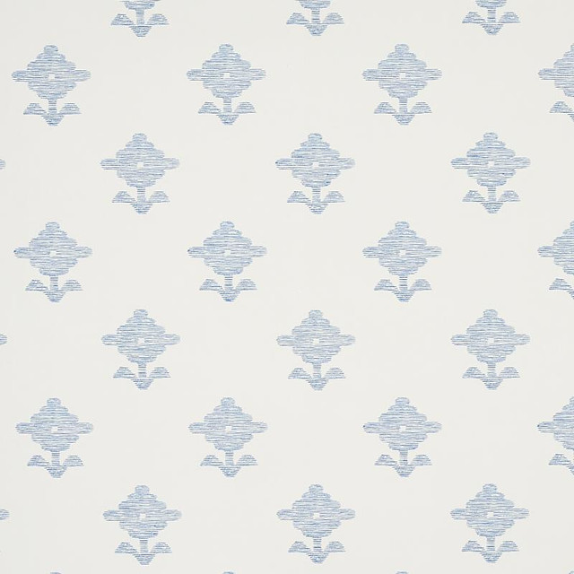 Rubia Blue 5012220 by Schumacher Designer Wallpaper East Meets West 13.5" - Swanky Fabrics - Rubia Blue 5012220 by Schumacher Designer Wallpaper East Meets West 13.5" - Swanky Fabrics -