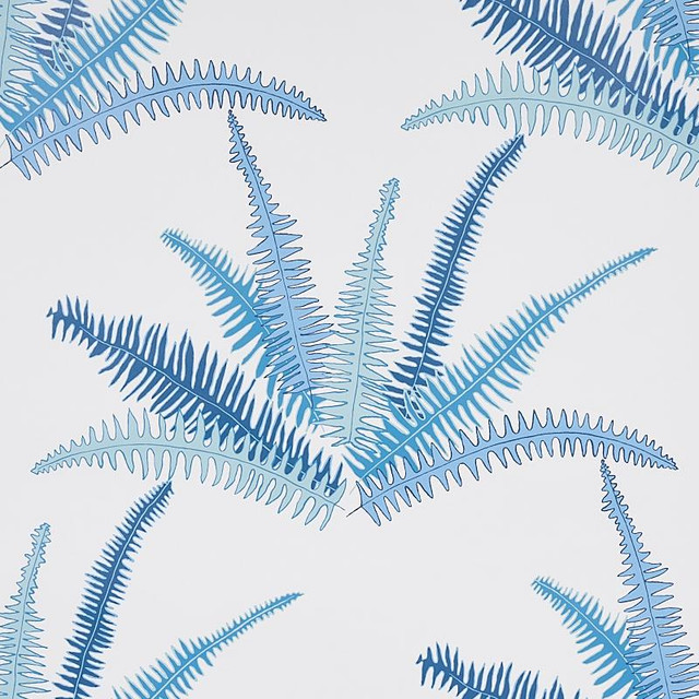 Canyon Ferns Lagoon 5012620 by Schumacher Designer Wallpaper Cristina Buckley 27.0" - Swanky Fabrics -