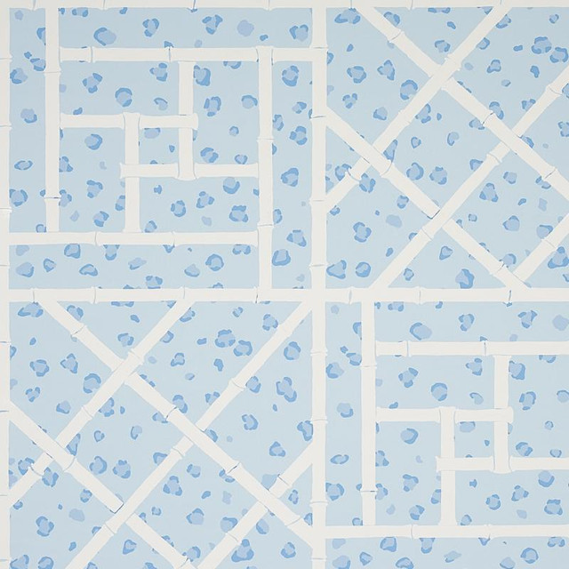 Fancy Beast Sky Blue 5012562 by Schumacher Designer Wallpaper Cristina Buckley 27.0" - Swanky Fabrics - Fancy Beast Sky Blue 5012562 by Schumacher Designer Wallpaper Cristina Buckley 27.0" - Swanky Fabrics -
