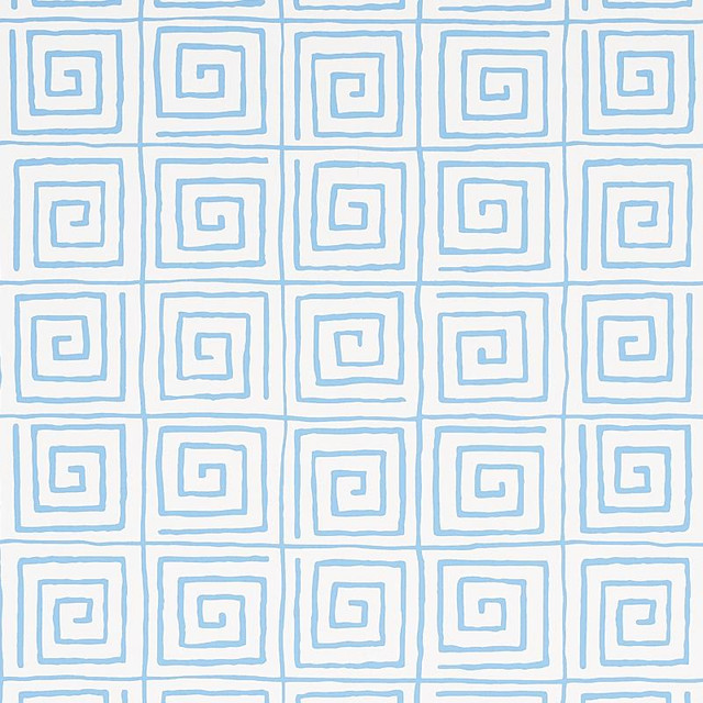 Trousdale Aqua 5012812 by Schumacher Designer Wallpaper Cristina Buckley 13.5" - Swanky Fabrics - Trousdale Aqua 5012812 by Schumacher Designer Wallpaper Cristina Buckley 13.5" - Swanky Fabrics -