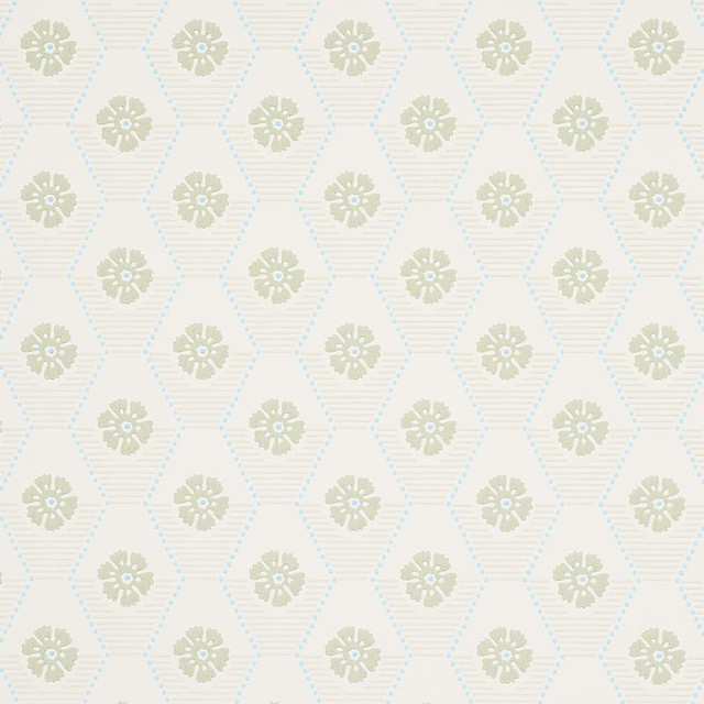 Hive Bloom Sage 5013160 by Schumacher Designer Wallpaper Hobe Erwin - Swanky Fabrics - Hive Bloom Sage 5013160 by Schumacher Designer Wallpaper Hobe Erwin - Swanky Fabrics -