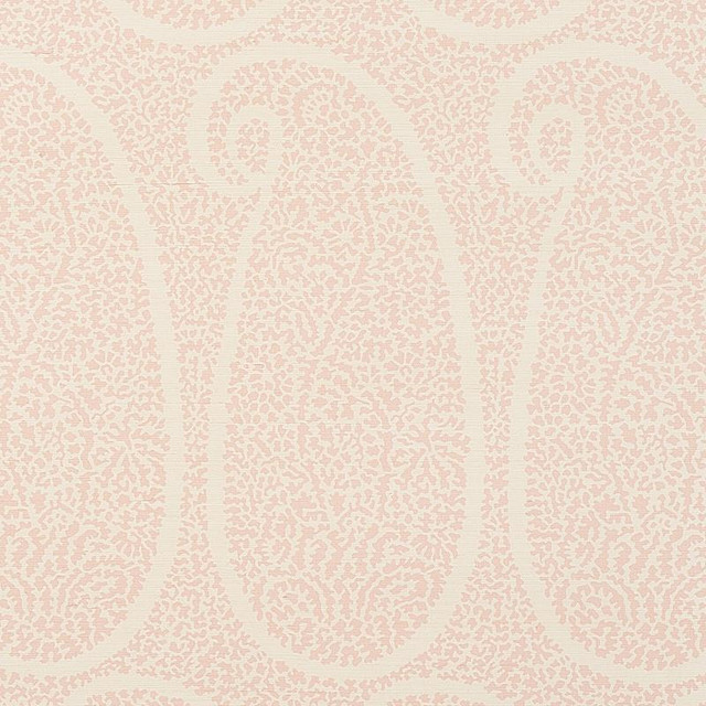 Ambala Paisley Sisal Blush 5013032 by Schumacher Designer Wallpaper Printed Grasscloths 34.0" - Swanky Fabrics - Ambala Paisley Sisal Blush 5013032 by Schumacher Designer Wallpaper Printed Grasscloths 34.0" - Swanky Fabrics -