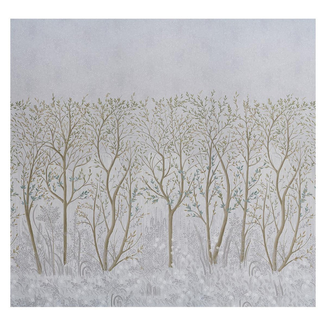 Brindille Golden Accented Dove 5010920 by Schumacher Designer Wallpaper Colette Cosentino 162.0" - Swanky Fabrics - Brindille Golden Accented Dove 5010920 by Schumacher Designer Wallpaper Colette Cosentino 162.0" - Swanky Fabrics -
