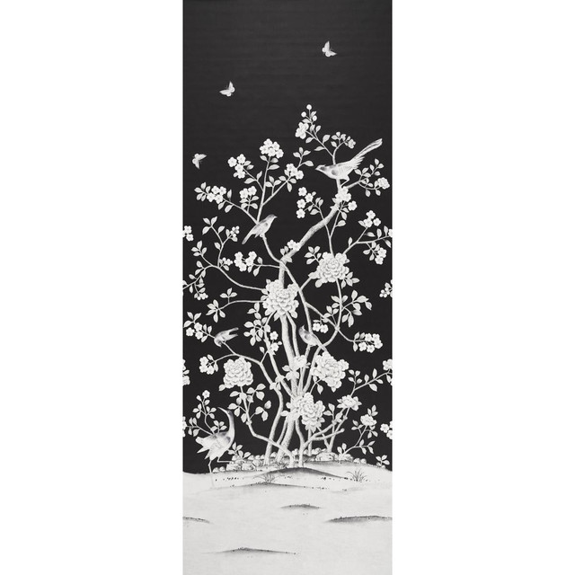 Chinois Palais Panel Noir 5007127 by Schumacher Designer Wallpaper Mary Mcdonald 51.75" - Swanky Fabrics - Chinois Palais Panel Noir 5007127 by Schumacher Designer Wallpaper Mary Mcdonald 51.75" - Swanky Fabrics -