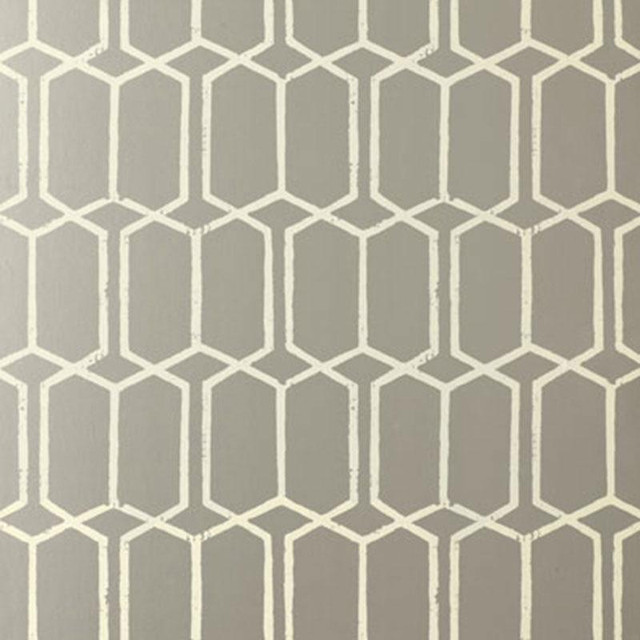 Modern Trellis Silver 5003282 by Schumacher Designer Wallpaper Avant-Garde 6.75" - Swanky Fabrics - Modern Trellis Silver 5003282 by Schumacher Designer Wallpaper Avant-Garde 6.75" - Swanky Fabrics -
