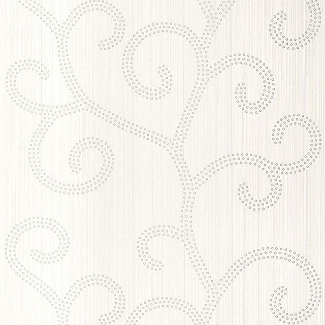 Raindrop Scroll Pearl 5005701 by Schumacher Designer Wallpaper Modern Glamour 27.0" - Swanky Fabrics - Raindrop Scroll Pearl 5005701 by Schumacher Designer Wallpaper Modern Glamour 27.0" - Swanky Fabrics -