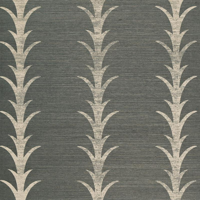 Acanthus Stripe Sisal Shadow 5006050 by Schumacher Designer Wallpaper Celerie Kemble 11.38" - Swanky Fabrics - Acanthus Stripe Sisal Shadow 5006050 by Schumacher Designer Wallpaper Celerie Kemble 11.38" - Swanky Fabrics -