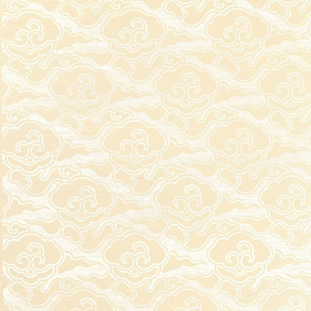 Cirrus Clouds Sisal Blanched 5006061 by Schumacher Designer Wallpaper Celerie Kemble 11.25" - Swanky Fabrics -