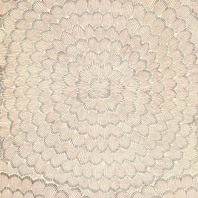 Feather Bloom Sisal Venetian Pink 5006075 by Schumacher Designer Wallpaper Celerie Kemble 34.0" - Swanky Fabrics -