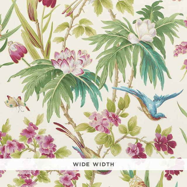 Seychelles Ivory 5006970 by Schumacher Designer Wallpaper Print Happy 26.38" - Swanky Fabrics - Seychelles Ivory 5006970 by Schumacher Designer Wallpaper Print Happy 26.38" - Swanky Fabrics -