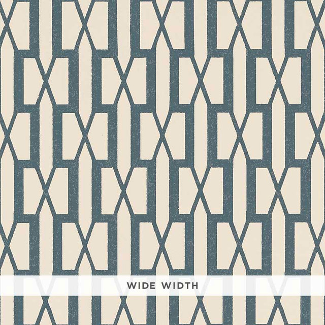 Belvedere Peacock Blue 5007995 by Schumacher Designer Wallpaper Veere Grenney 3.0" - Swanky Fabrics - Belvedere Peacock Blue 5007995 by Schumacher Designer Wallpaper Veere Grenney 3.0" - Swanky Fabrics -