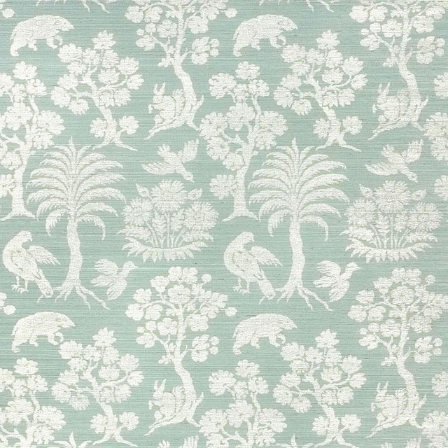 Woodland Silhouette Sisal Sky 5008284 by Schumacher Designer Wallpaper Shangri-La 16.75" - Swanky Fabrics - Woodland Silhouette Sisal Sky 5008284 by Schumacher Designer Wallpaper Shangri-La 16.75" - Swanky Fabrics -