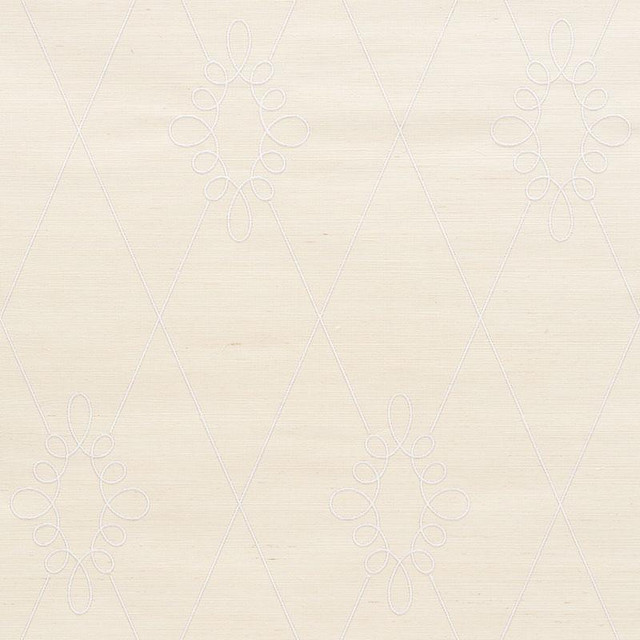 Sylvie Embroidered Sisal Ivory 5009270 by Schumacher Designer Wallpaper Printed & Embellished Wallcoverings 13.5" - Swanky Fabrics - Sylvie Embroidered Sisal Ivory 5009270 by Schumacher Designer Wallpaper Printed & Embellished Wallcoverings 13.5" - Swanky Fabrics -