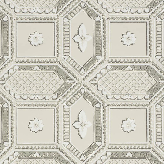 Lacunaria Stone 5009901 by Schumacher Designer Wallpaper Trompe L'Oeil 13.5" - Swanky Fabrics - Lacunaria Stone 5009901 by Schumacher Designer Wallpaper Trompe L'Oeil 13.5" - Swanky Fabrics -