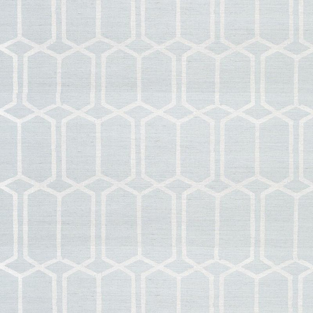 Modern Trellis Sisal Sky 5010100 by Schumacher Designer Wallpaper Textured Wallcoverings & Printed Grasscloths 6.75" - Swanky Fabrics - Modern Trellis Sisal Sky 5010100 by Schumacher Designer Wallpaper Textured Wallcoverings & Printed Grasscloths 6.75" - Swanky Fabrics -