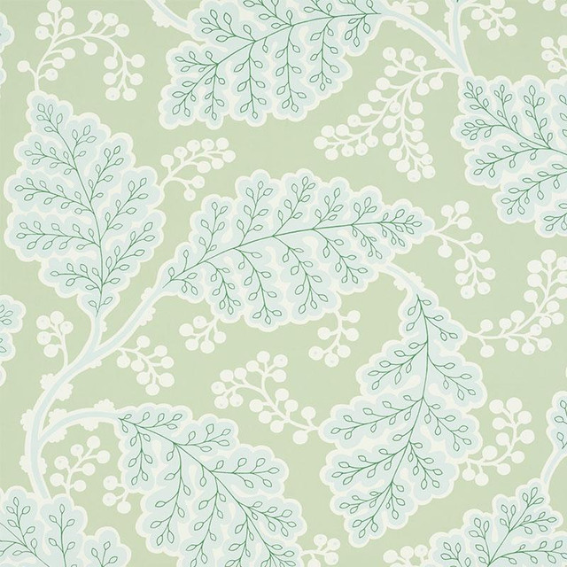 Estelle Green 5010392 by Schumacher Designer Wallpaper Wallflowers 27.0" - Swanky Fabrics - Estelle Green 5010392 by Schumacher Designer Wallpaper Wallflowers 27.0" - Swanky Fabrics -