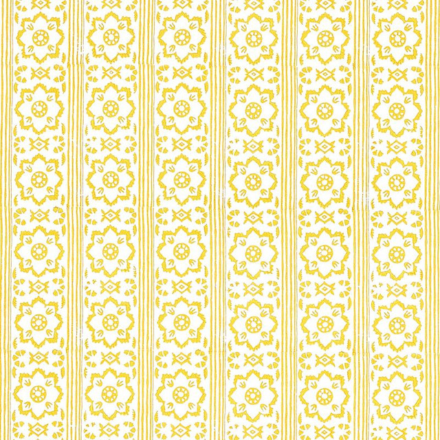 Sunda Hand Blocked Print Yellow 5011222 by Schumacher Designer Wallpaper Jacaranda 2.5" - Swanky Fabrics - Sunda Hand Blocked Print Yellow 5011222 by Schumacher Designer Wallpaper Jacaranda 2.5" - Swanky Fabrics -