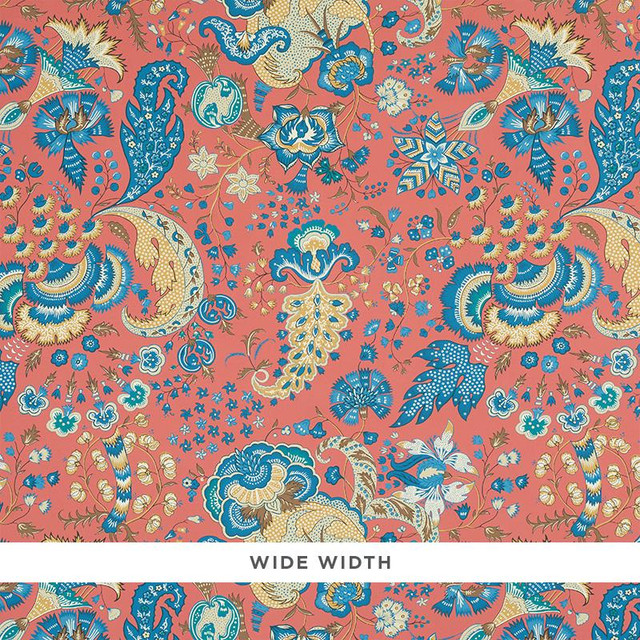 Majorelle Red 5011351 by Schumacher Designer Wallpaper Rive Gauche 27.0" - Swanky Fabrics - Majorelle Red 5011351 by Schumacher Designer Wallpaper Rive Gauche 27.0" - Swanky Fabrics -