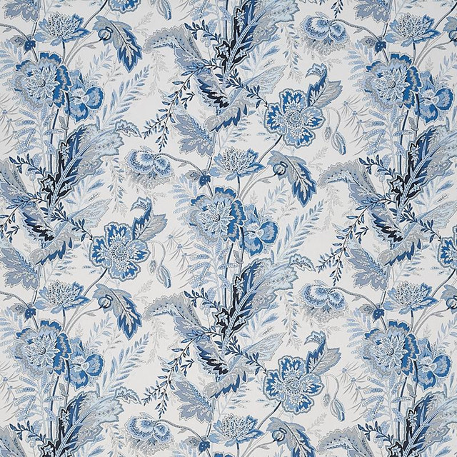 Sandoway Vine Delft 5011611 by Schumacher Designer Wallpaper Signature Schumacher 18.0" - Swanky Fabrics -