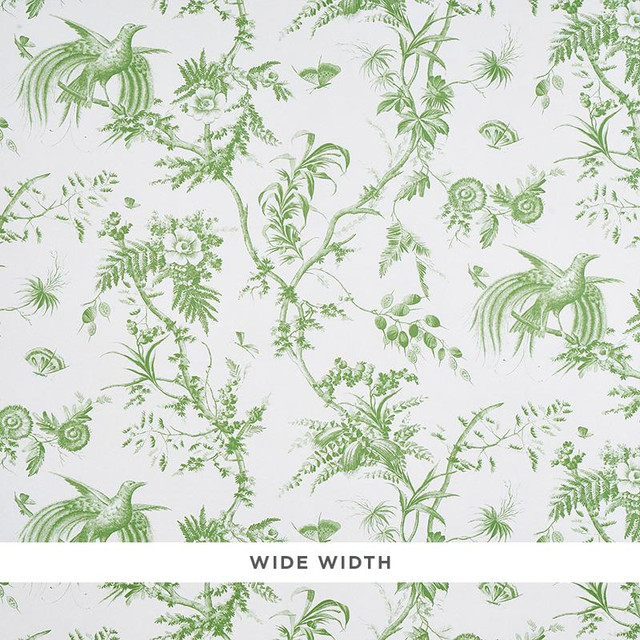 Toile De La Prairie Green 5011710 by Schumacher Designer Wallpaper Jill Lasersohn 26.88" - Swanky Fabrics - Toile De La Prairie Green 5011710 by Schumacher Designer Wallpaper Jill Lasersohn 26.88" - Swanky Fabrics -