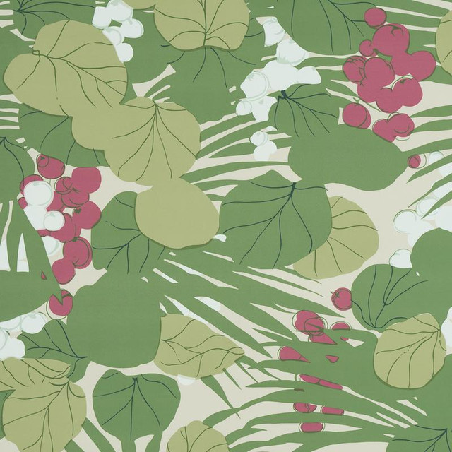 Sea Grapes Tropical 5011731 by Schumacher Designer Wallpaper Perennial Favorites 27.0" - Swanky Fabrics -