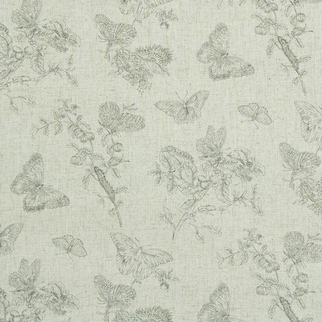 Baudin Butterfly Linen Black 5011830 by Schumacher Designer Wallpaper Perennial Favorites 26.0" - Swanky Fabrics - Baudin Butterfly Linen Black 5011830 by Schumacher Designer Wallpaper Perennial Favorites 26.0" - Swanky Fabrics -