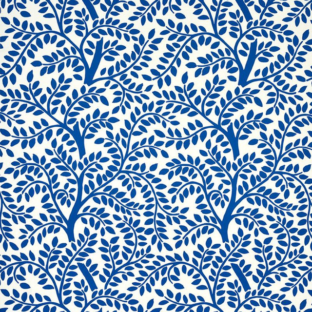 Temple Garden Ii Blue 5011962 by Schumacher Designer Wallpaper Happy Together 13.5" - Swanky Fabrics -