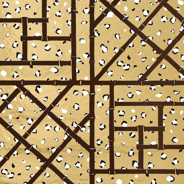Fancy Beast Metallic Glam Gold 5012770 by Schumacher Designer Wallpaper Cristina Buckley 27.0" - Swanky Fabrics - Fancy Beast Metallic Glam Gold 5012770 by Schumacher Designer Wallpaper Cristina Buckley 27.0" - Swanky Fabrics -
