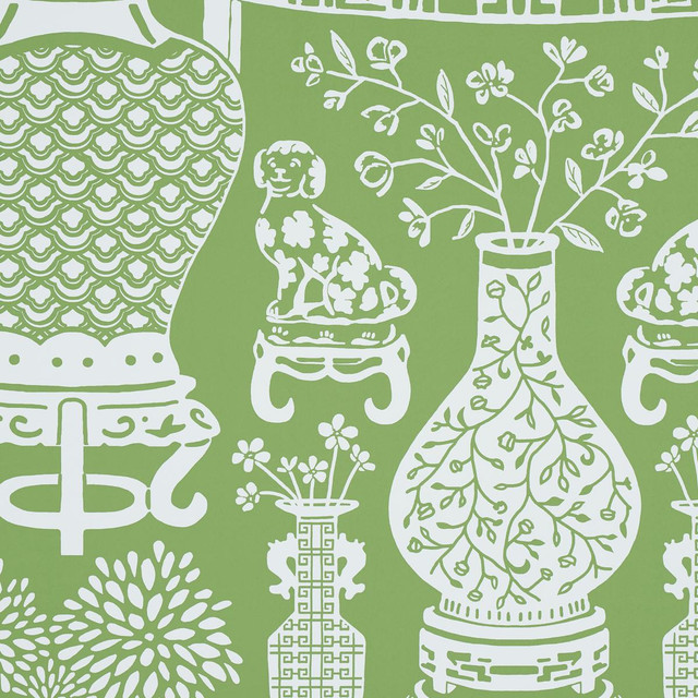 Hellene Green 5010552 by Schumacher Designer Wallpaper Preppy Chic 27.5" - Swanky Fabrics - Hellene Green 5010552 by Schumacher Designer Wallpaper Preppy Chic 27.5" - Swanky Fabrics -
