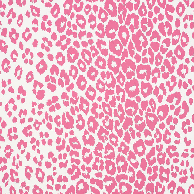 Iconic Leopard Pink 5007016 by Schumacher Designer Wallpaper Preppy Chic 27.0" - Swanky Fabrics - Iconic Leopard Pink 5007016 by Schumacher Designer Wallpaper Preppy Chic 27.0" - Swanky Fabrics -
