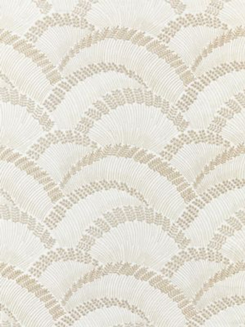 Lovegrass Embroidery Latte SC272560001 by Scalamandre Designer Fabric SAHARA 11% SPUN POLYESTER, 37% LINEN 25% COTTON 27% VISCOSE INDIA LIGHT DUTY Horizontal: 15.75" and Vertical: 17" 53.9 - Swanky Fabrics -